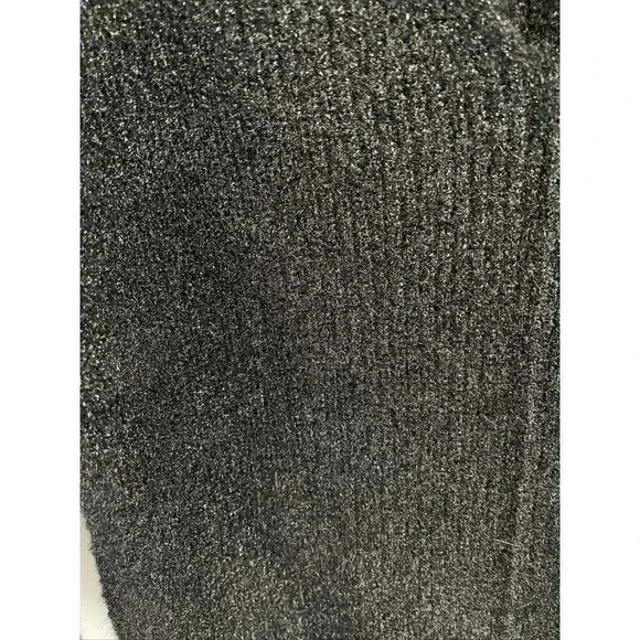 Abound Long Sleeve Black Sparkly Glitter V-Neck Sweater Women’s Small NEW - Picture 4 of 6